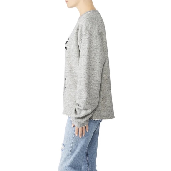 Golden Goose Deluxe Brand, Cereda Sweatshirt, Size Small Oversized Marled Gray - Picture 4 of 16